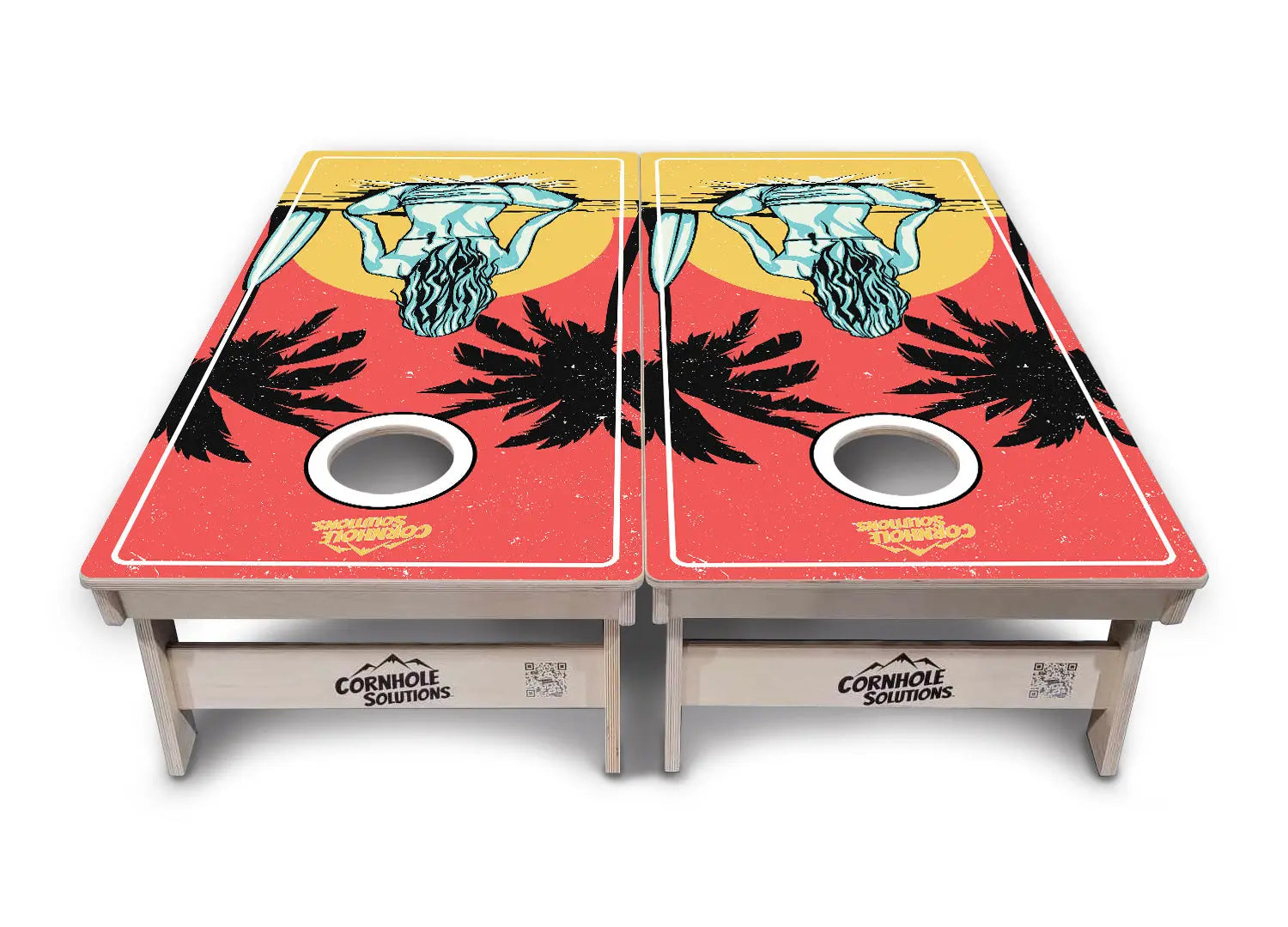 Sunset Girl Cornhole Boards - Professional Tournament Series Cornhole Solutions