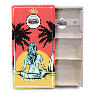 Sunset Girl Cornhole Boards - Professional Tournament Series Cornhole Solutions