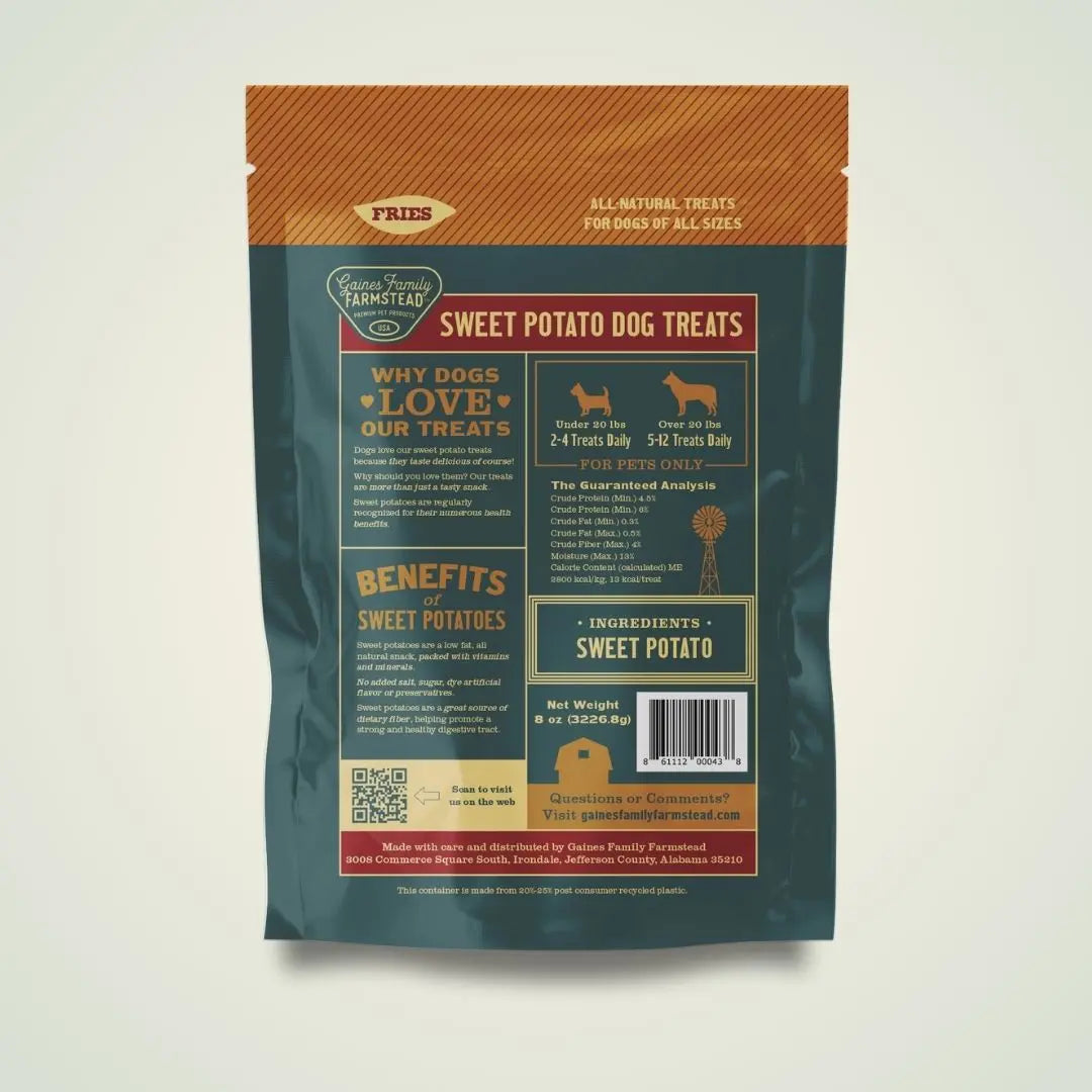 Sweet Potato Fries crunchy dog treats