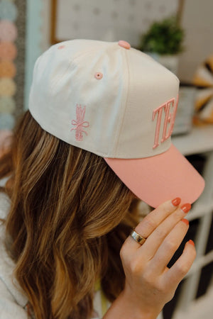 TEACH - Pink Vintage Trucker Hat KenzKustomz
