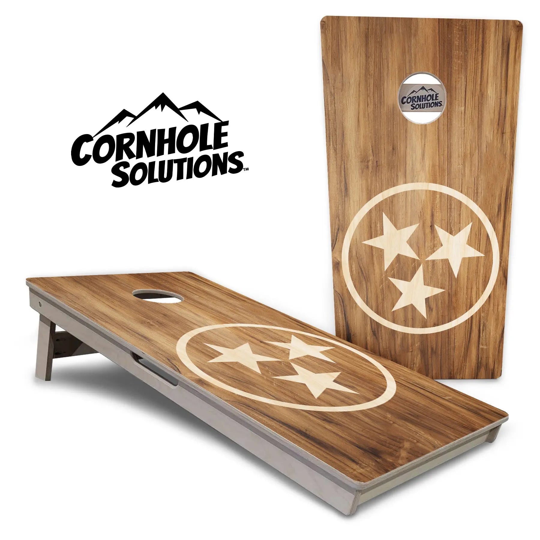 TN Tri-Star Cornhole Boards - Professional Tournament Series by Cornhole Solutions, custom cornhole board main product photo