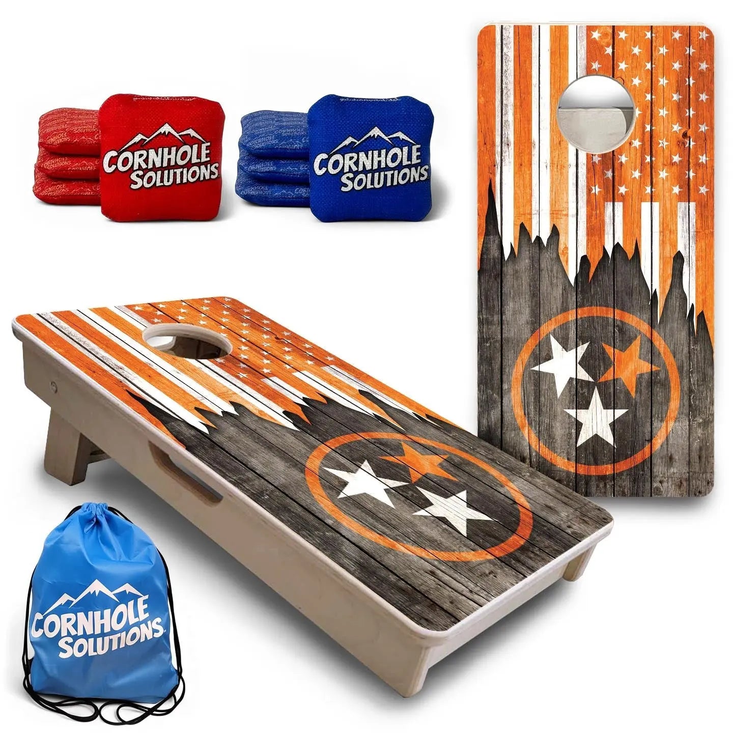TN USA Orange Flag - Mini or Vacation Size Cornhole Boards
