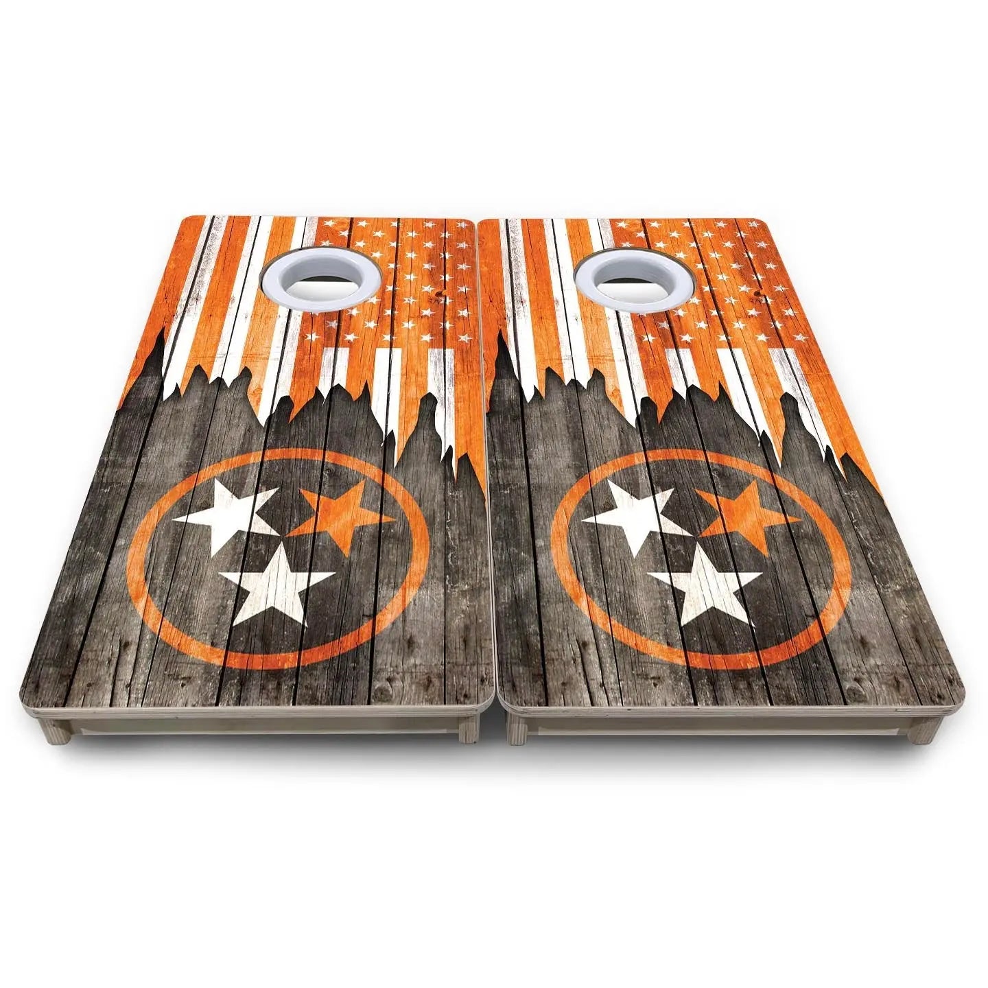 TN USA Orange Flag - Mini or Vacation Size Cornhole Boards