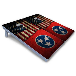 TN/USA Red Flag Cornhole Boards - All Weather Series Cornhole Solutions