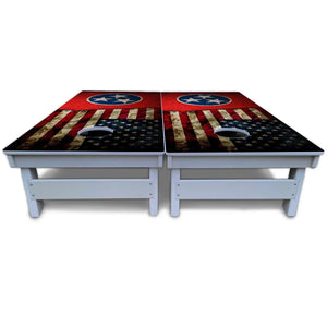 TN/USA Red Flag Cornhole Boards - All Weather Series Cornhole Solutions