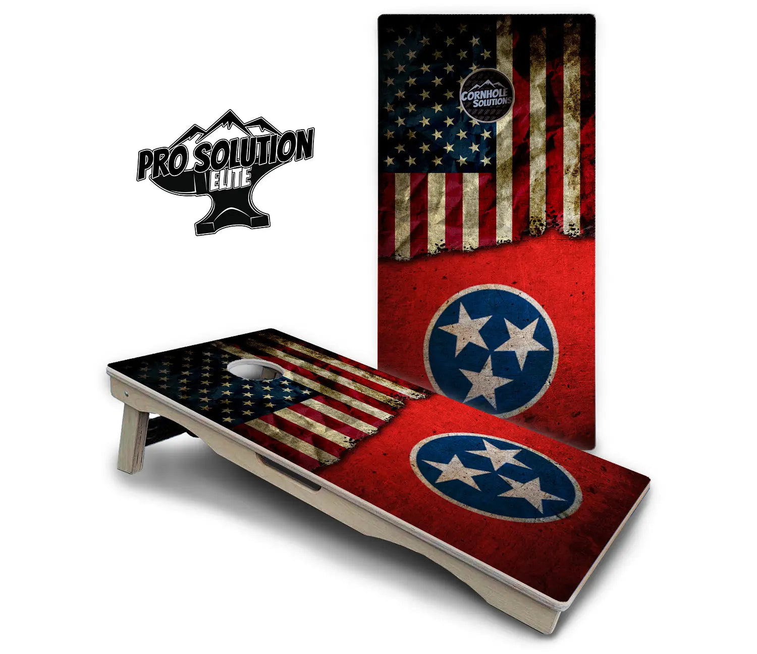 TN/USA Red Flag Cornhole Boards - Pro Solution Elite Series Cornhole Solutions