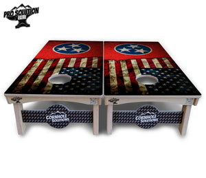 TN/USA Red Flag Cornhole Boards - Pro Solution Elite Series Cornhole Solutions