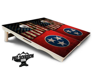 TN/USA Red Flag Cornhole Boards - Pro Solution Elite Series Cornhole Solutions
