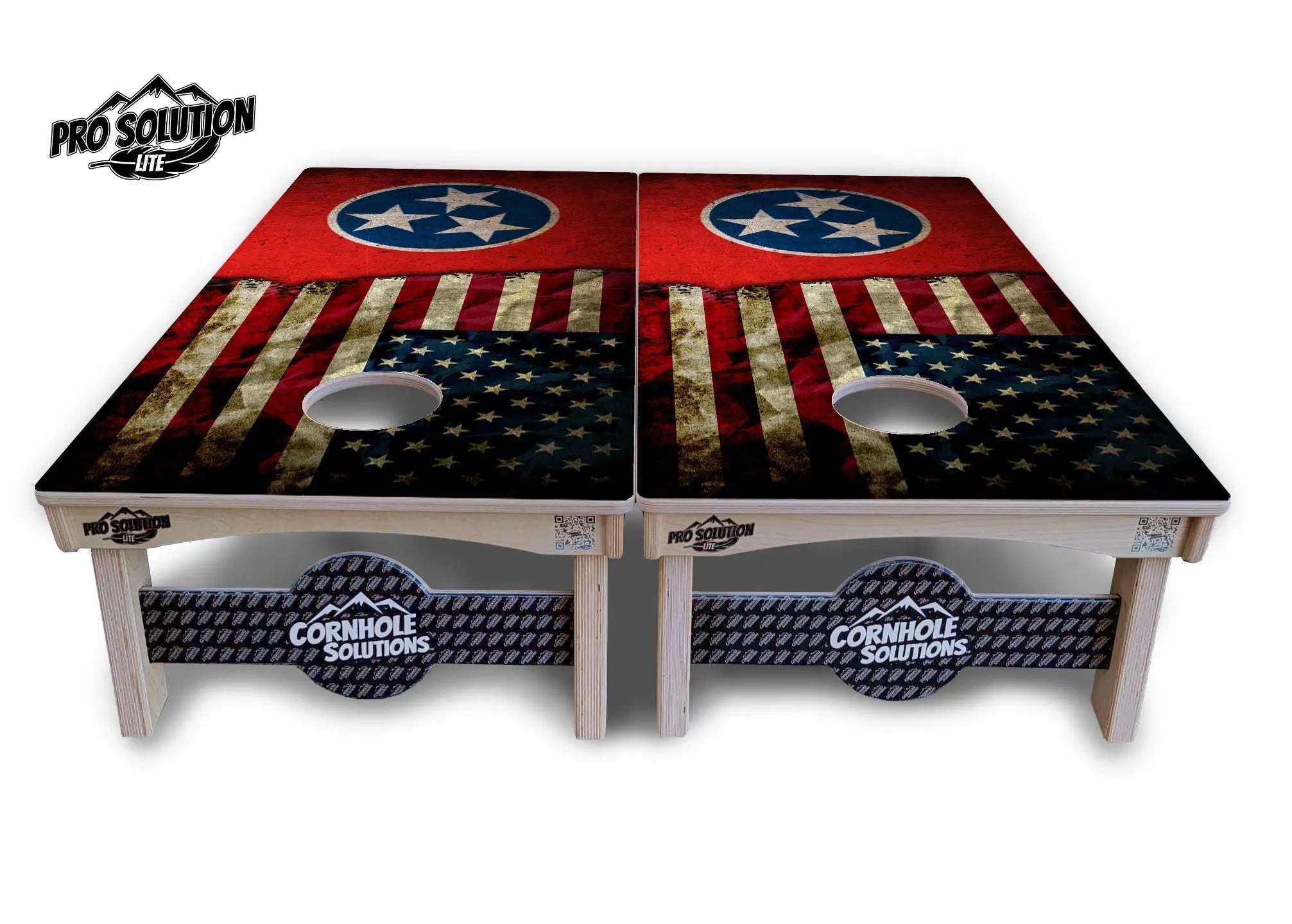 TN/USA Red Flag Design Cornhole Boards - Pro Solution Lite Series by Cornhole Solutions, Southern home decor detail photo 2