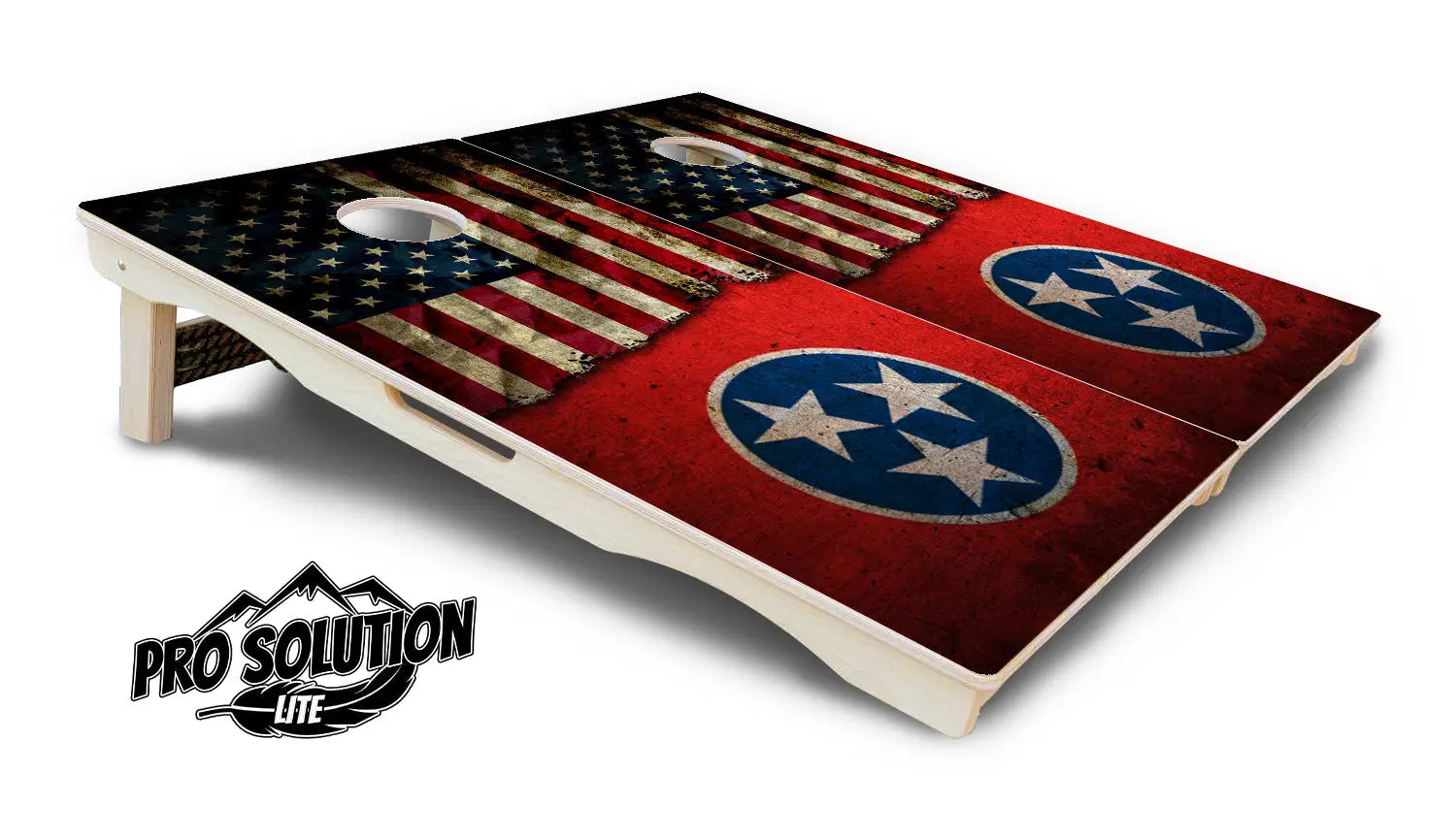TN/USA Red Flag Design Cornhole Boards - Pro Solution Lite Series by Cornhole Solutions, Southern home decor detail photo 5