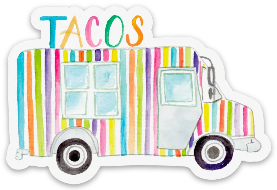 Taco Truck Die Cut Stickers Nola Tawk