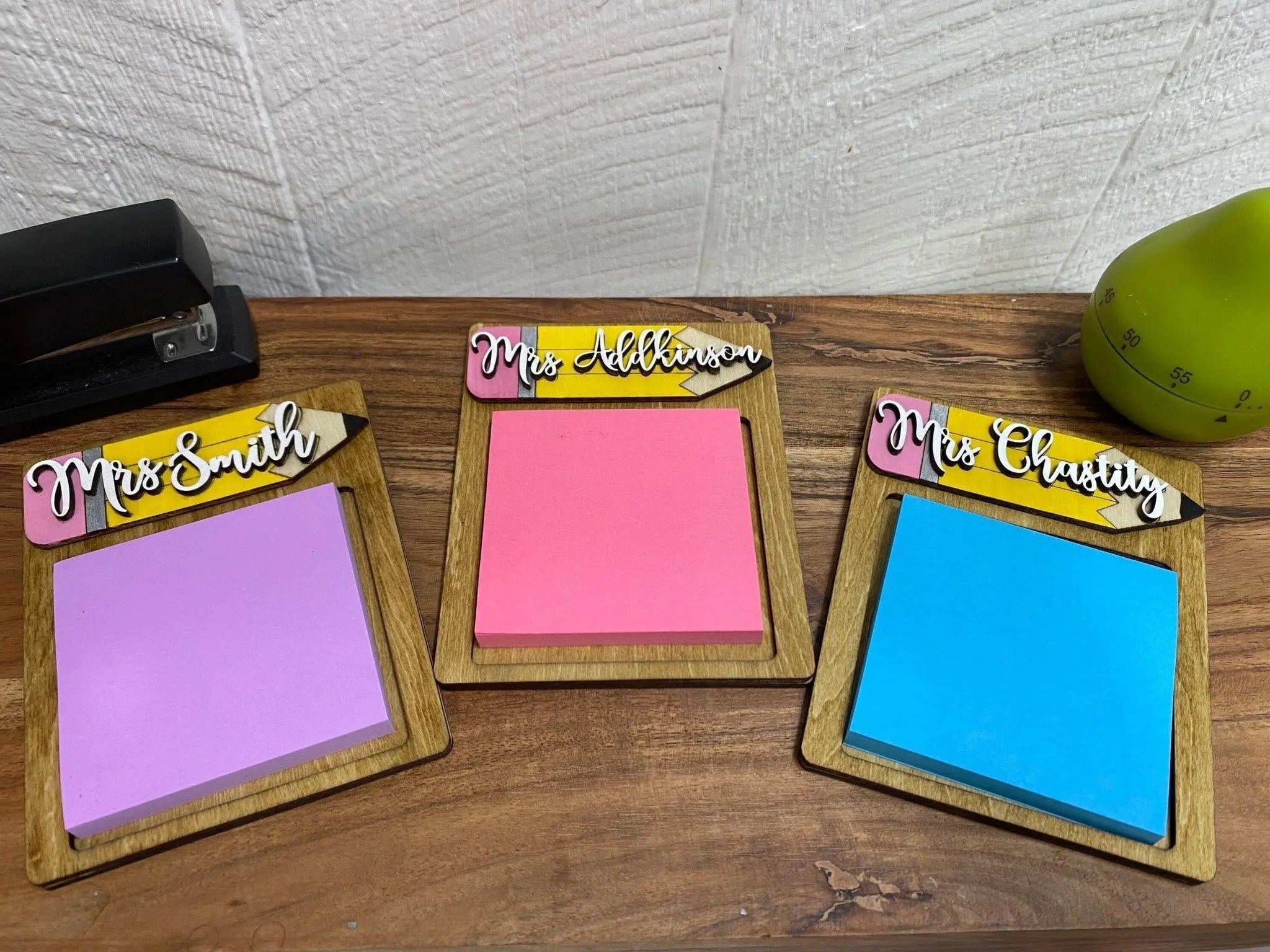 Teacher Post It Note Holder by Poor Hog Customs, Southern food gift detail photo 2
