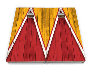 Team Color Triangle Cornhole Boards - Professional Tournament Series