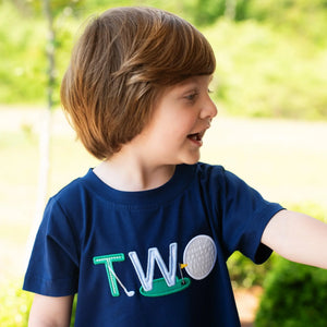 Teeing Up To Two Birthday Golf T-Shirt Seven Lantern Lane