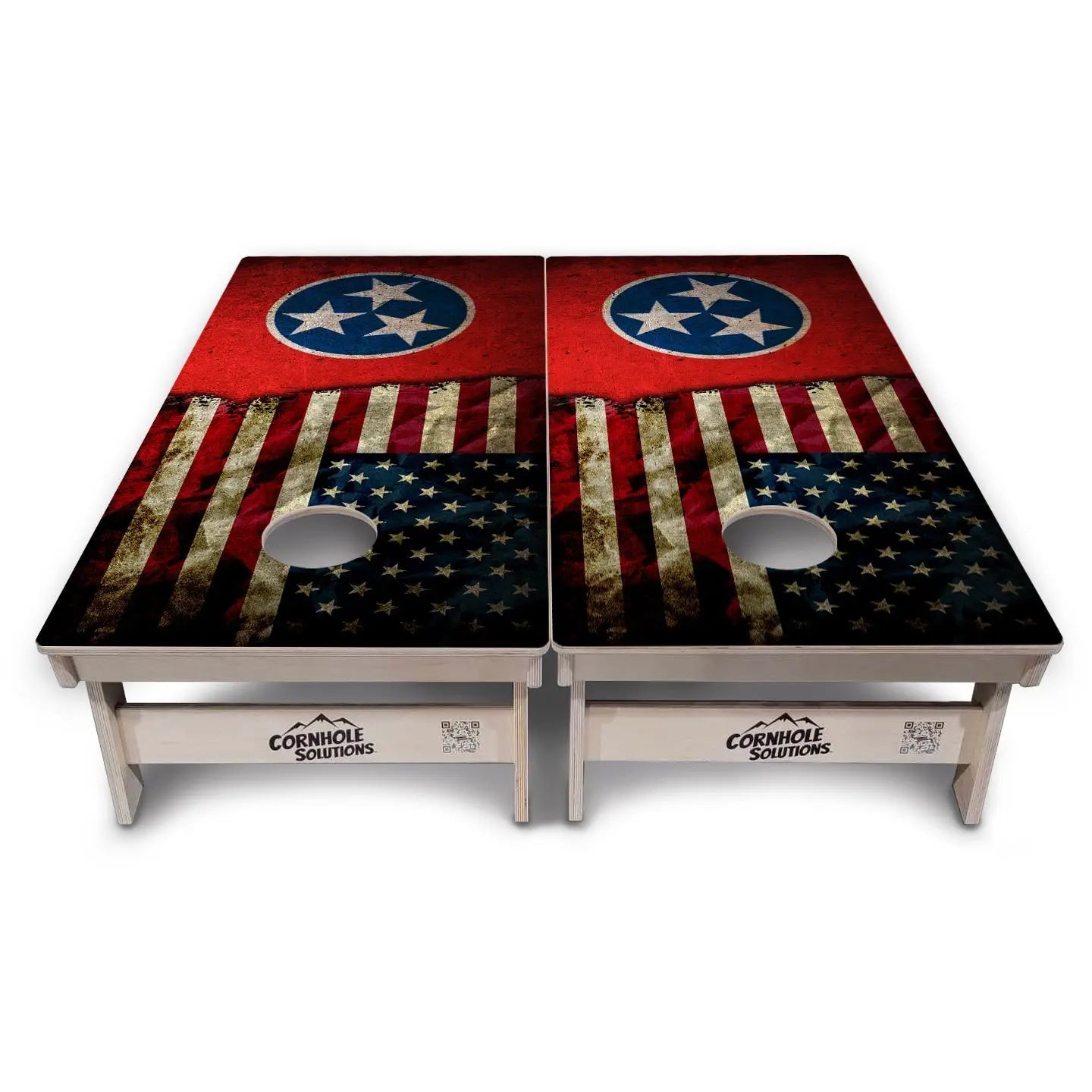 Tennessee USA Flag Cornhole Boards - Professional Tournament Series by Cornhole Solutions, custom cornhole board detail photo 2