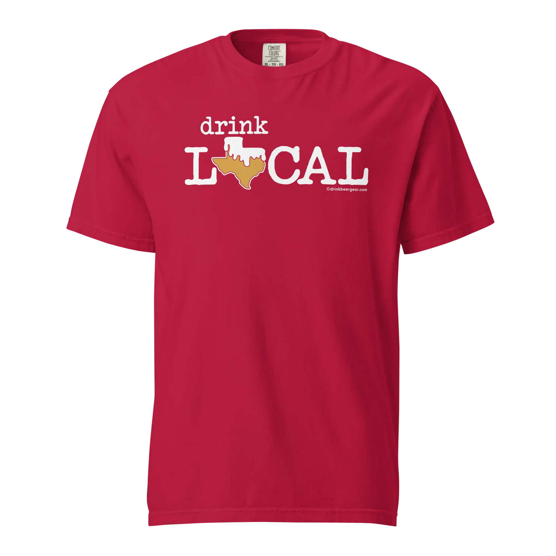 Texas Beer Mug Tee - Drink Local - COMFORT COLORS BRAND TEE Drink Beer Gear