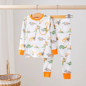 Texas Dinos All-Stars Organic Cotton Kids Pajamas Nola Tawk