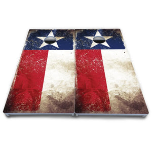 Texas Distressed Flag Cornhole Boards - All Weather Series Cornhole Solutions