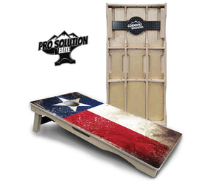 Texas Distressed Flag Cornhole Boards - Pro Solution Elite Series Cornhole Solutions
