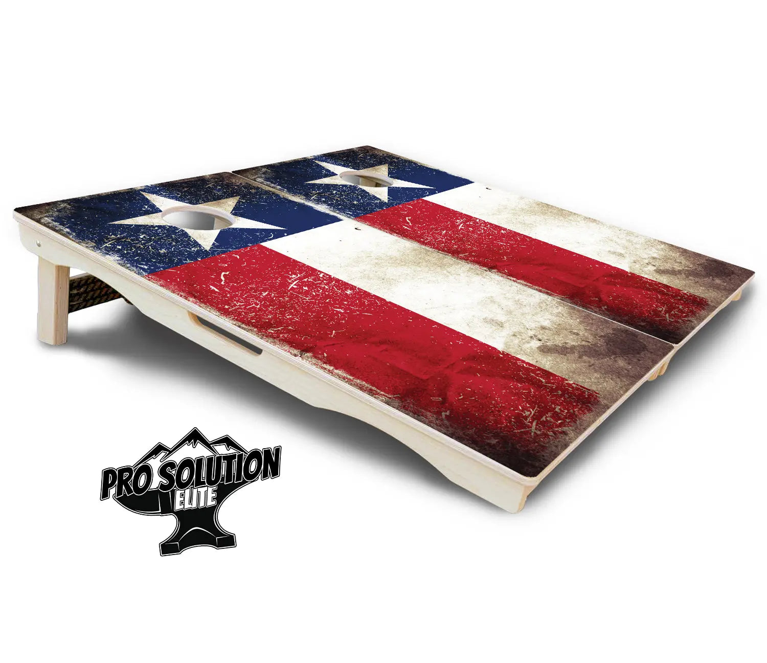 Texas Distressed Flag Cornhole Boards - Pro Solution Elite Series Cornhole Solutions