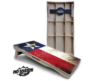 Texas Distressed Flag Cornhole Boards - Pro Solution Lite Series Cornhole Solutions