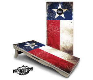Texas Distressed Flag Cornhole Boards - Pro Solution Lite Series Cornhole Solutions