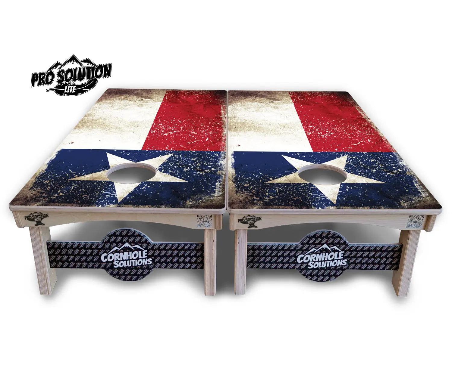 Texas Distressed Flag Cornhole Boards - Pro Solution Lite Series Cornhole Solutions