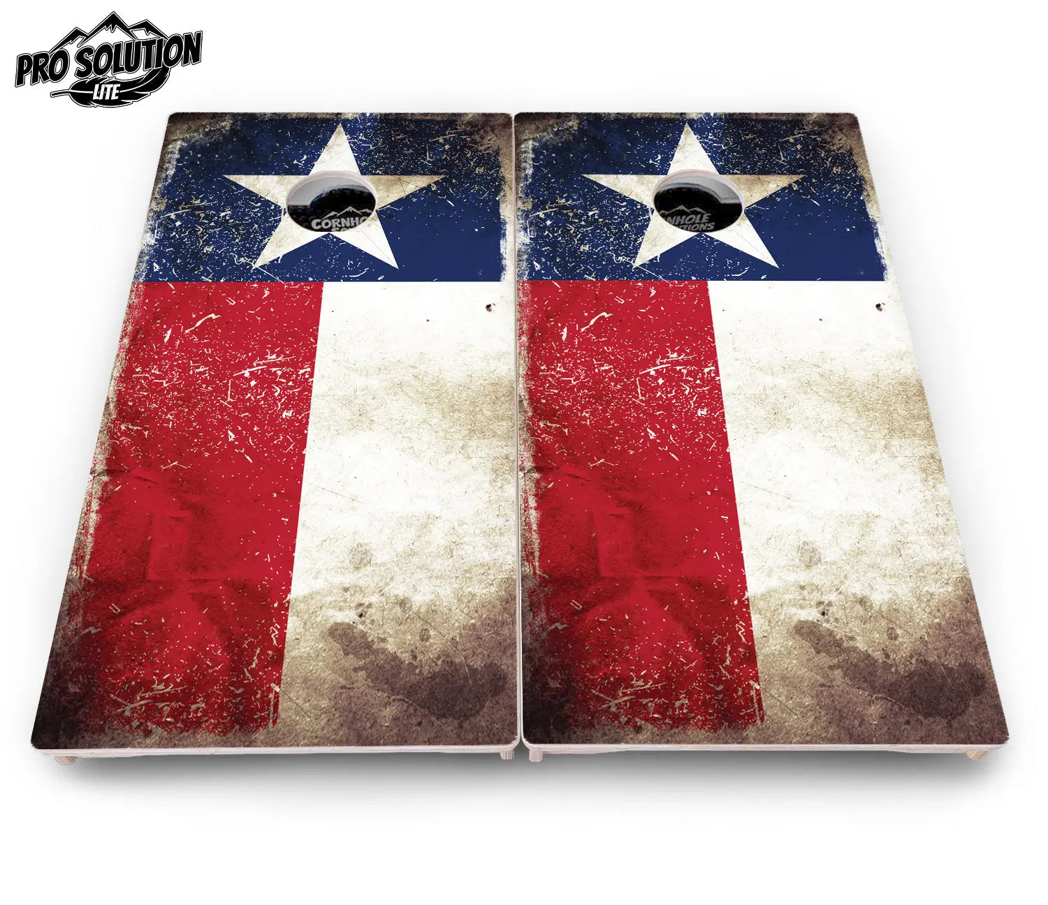 Texas Distressed Flag Cornhole Boards - Pro Solution Lite Series Cornhole Solutions