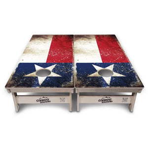 Texas Distressed Flag Cornhole Boards - Professional Tournament Series Cornhole Solutions