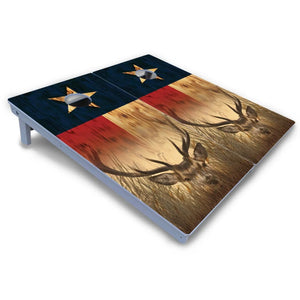 Texas Flag Deer & Fish Cornhole Boards - All Weather Series by Cornhole Solutions, custom cornhole board detail photo 3