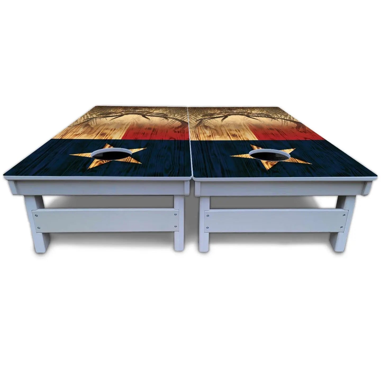 Texas Flag Deer & Fish Cornhole Boards - All Weather Series by Cornhole Solutions, custom cornhole board detail photo 6