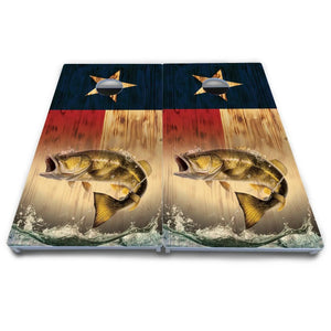 Texas Flag Deer & Fish Cornhole Boards - All Weather Series by Cornhole Solutions, custom cornhole board detail photo 7