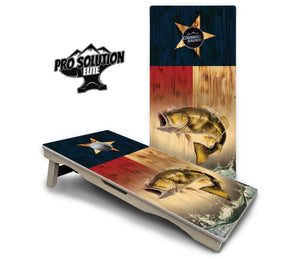 Texas Flag Deer & Fish Cornhole Boards - Pro Solution Elite Series Cornhole Solutions