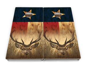 Texas Flag Deer & Fish Cornhole Boards - Professional Tournament Series by Cornhole Solutions, custom cornhole board detail photo 5