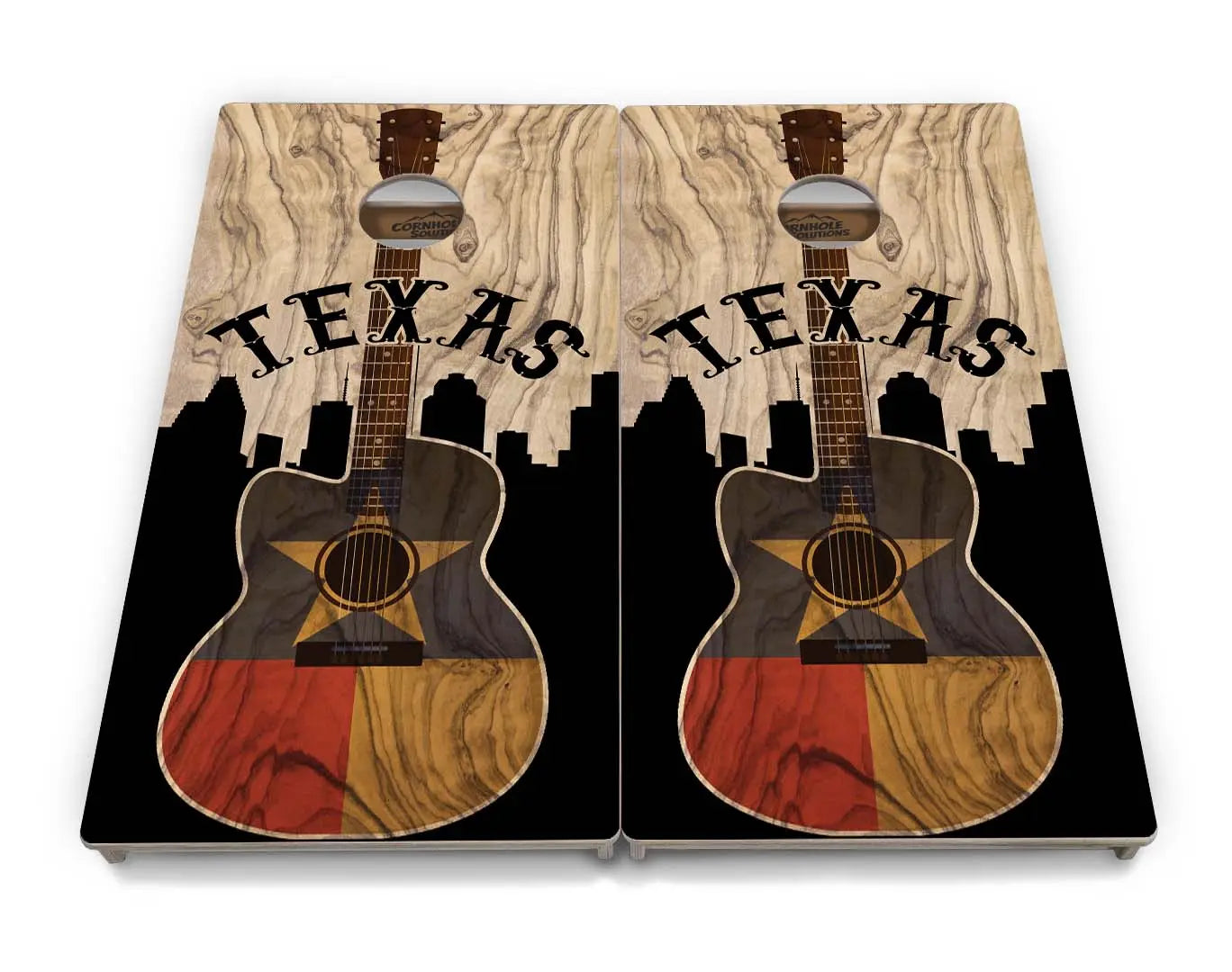 Texas Guitar Cornhole Boards - Professional Tournament Series by Cornhole Solutions, custom cornhole board detail photo 2