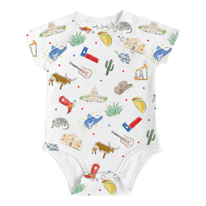 Texas Kids Organic Cotton Baby Onesie by Nola Tawk, Southern lifestyle apparel main product photo