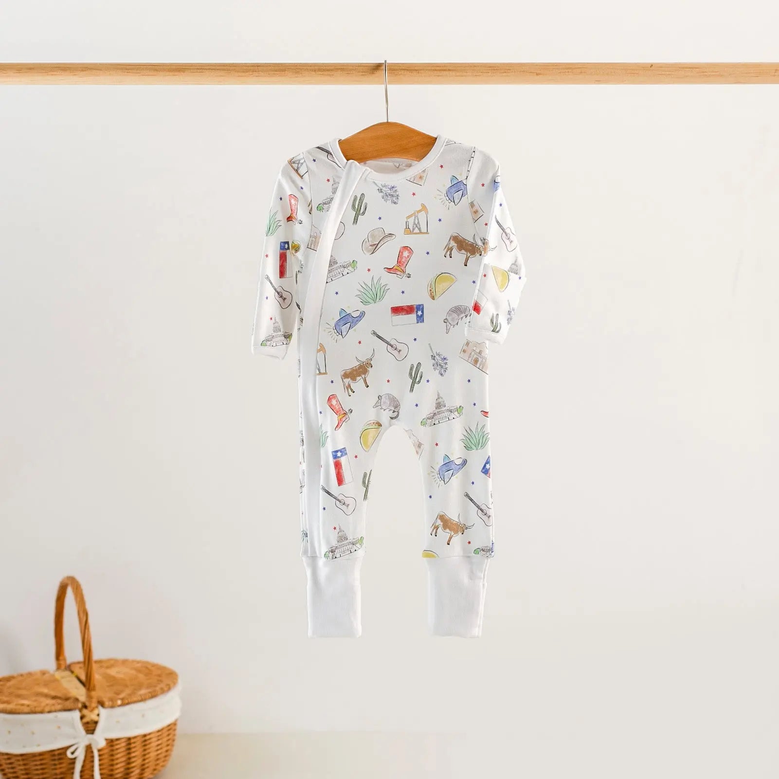 Texas Kids Organic Cotton Kids Pajamas by Nola Tawk, Southern food gift detail photo 2