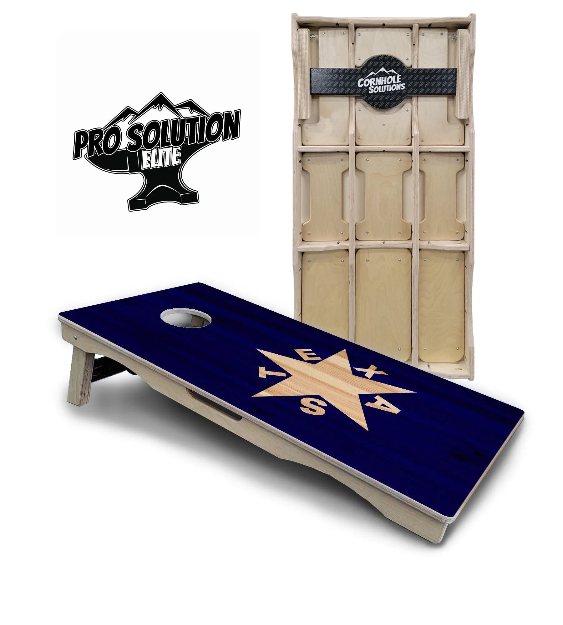 Texas Star Cornhole Boards - Pro Solution Elite Series by Cornhole Solutions, custom cornhole board main product photo