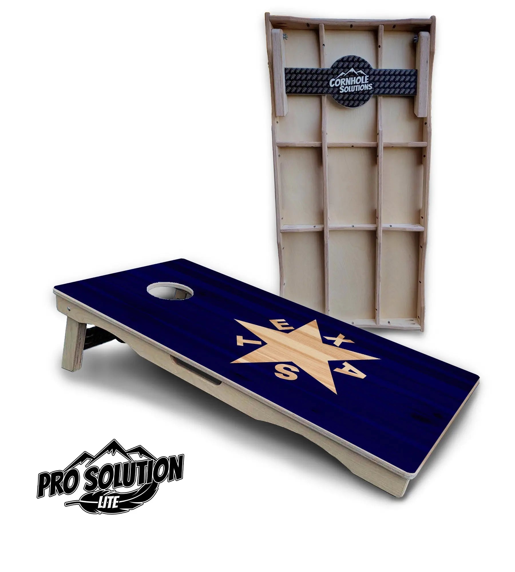 Texas Star Cornhole Boards - Pro Solution Lite Series by Cornhole Solutions, custom cornhole board main product photo