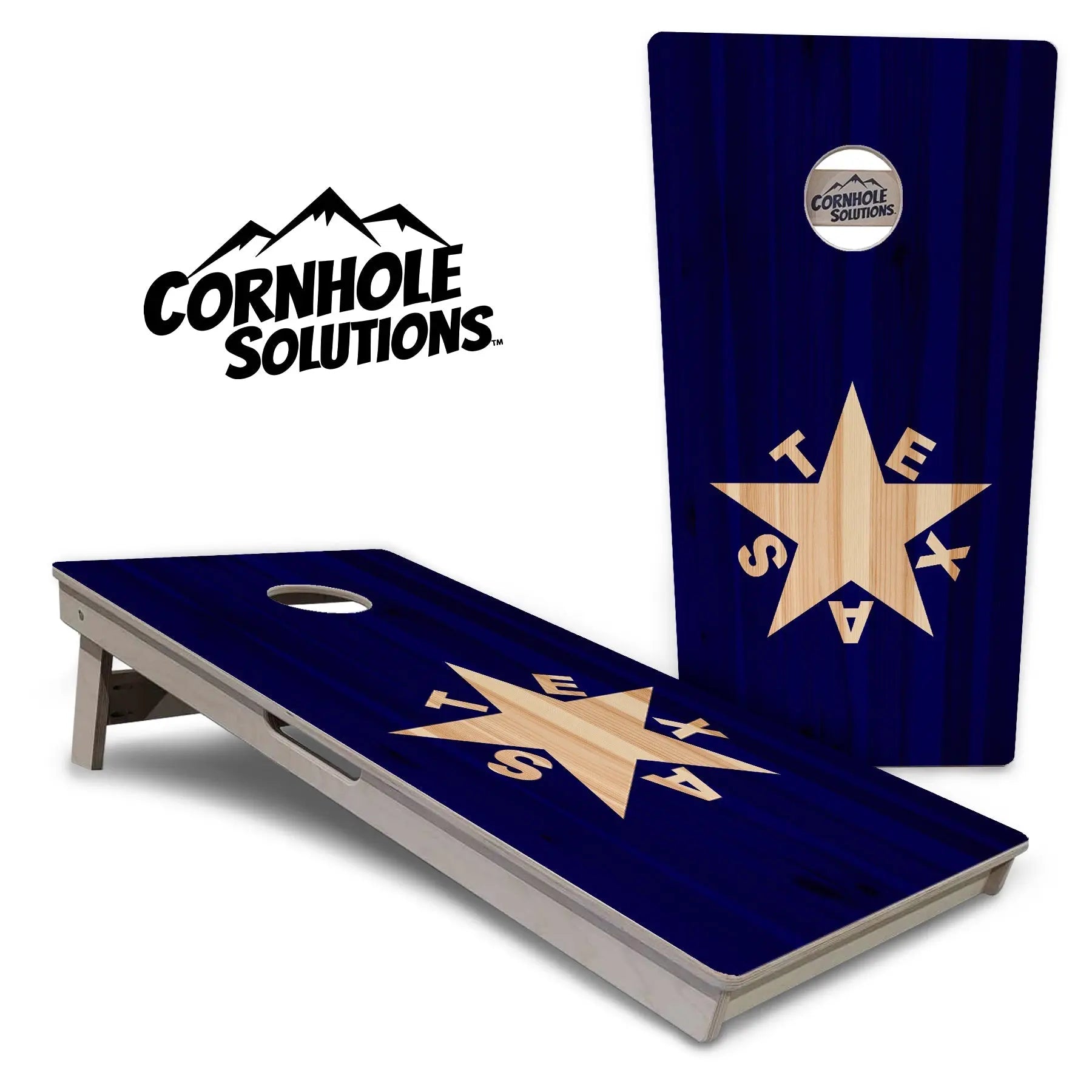 Texas Star Cornhole Boards - Professional Tournament Series by Cornhole Solutions, custom cornhole board main product photo