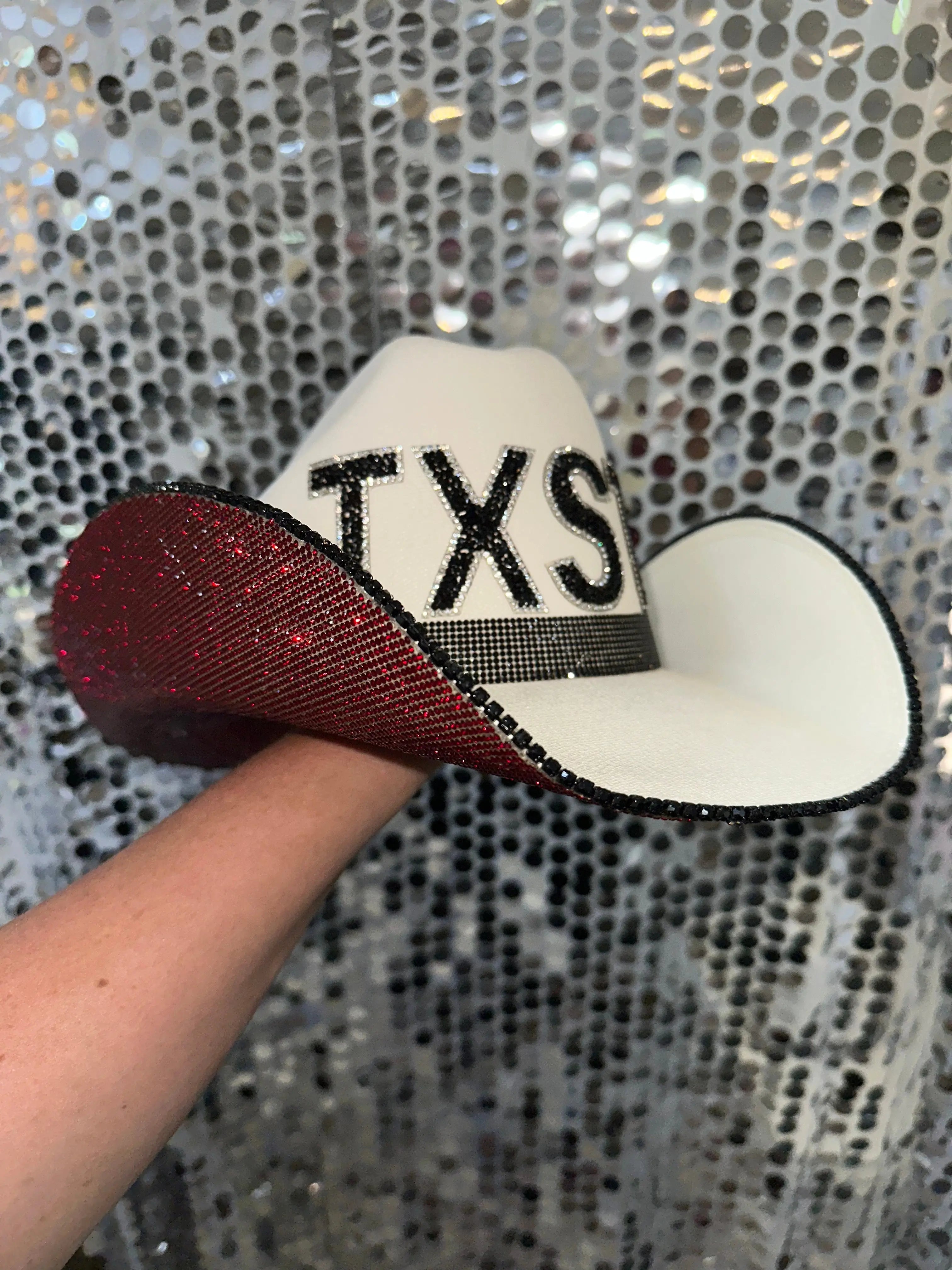 Texas State University Hat by Rhinestone Cowgirl, Southern lifestyle apparel detail photo 2