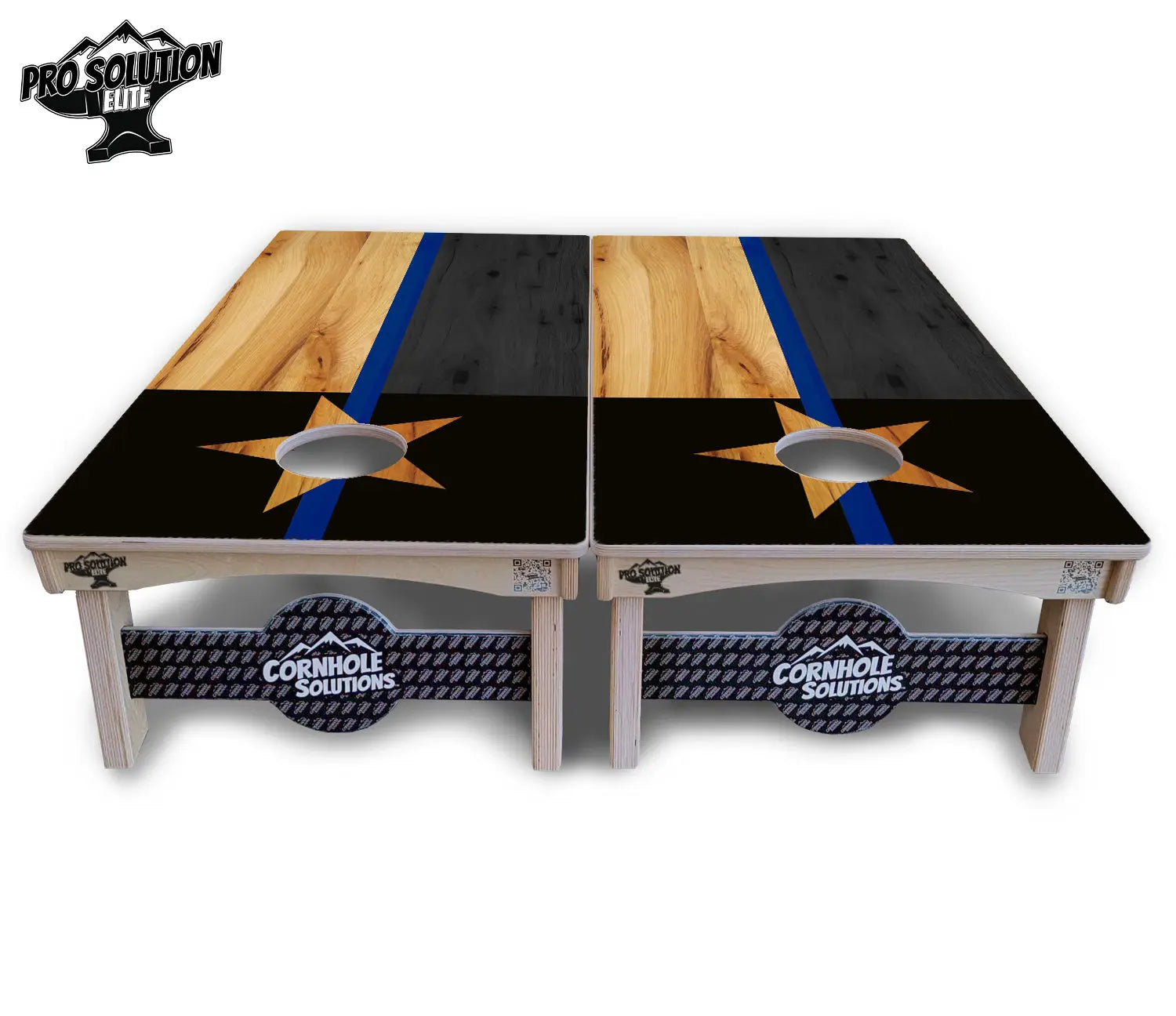 Texas Thin Blue Line Cornhole Boards - Pro Solution Elite Series by Cornhole Solutions, custom cornhole board detail photo 3