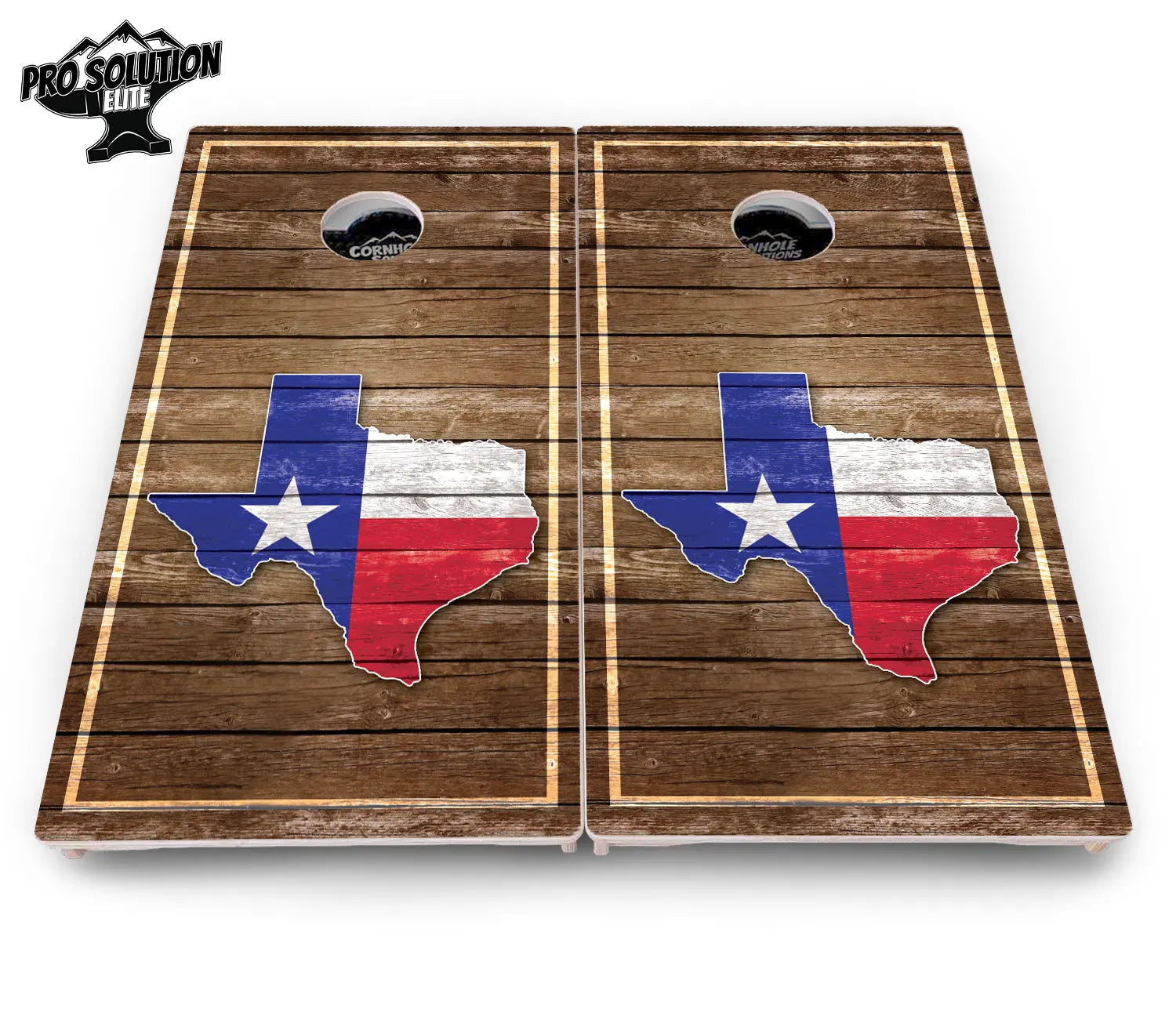 Texas Wood Panel Cornhole Boards - Pro Solution Elite Series Cornhole Solutions