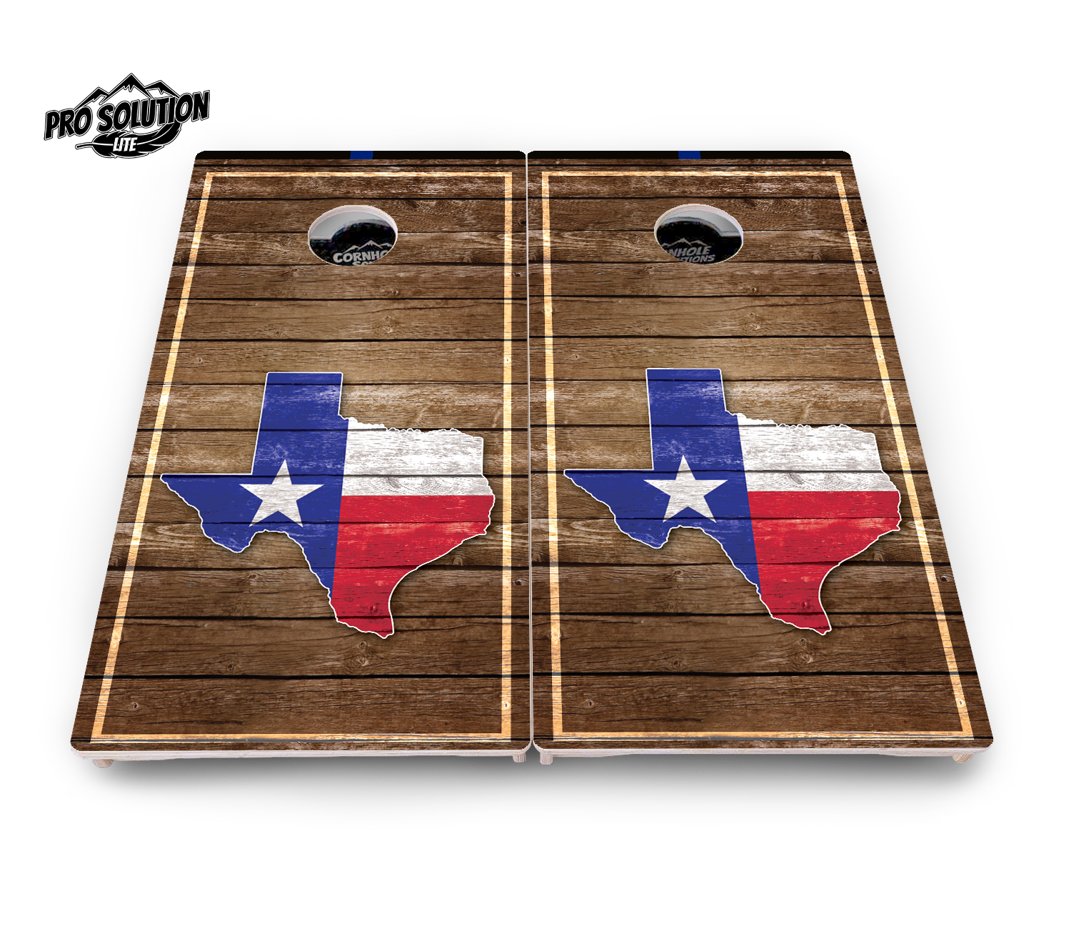 Texas Wood Panel Cornhole Boards - Pro Solution Lite Series by Cornhole Solutions, custom cornhole board detail photo 2