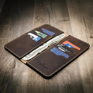 The Houstonian Long Wallet by Bull Sheath Leather, handmade leather goods detail photo 6