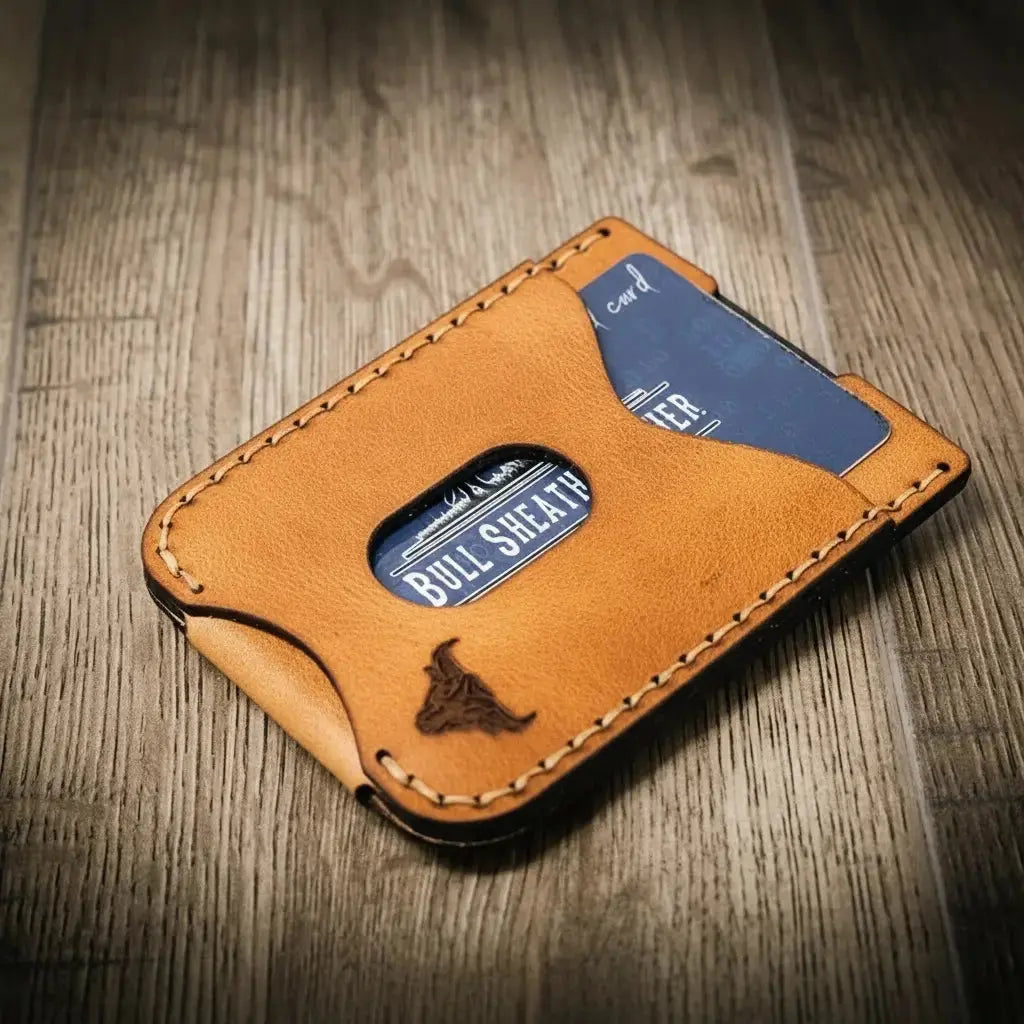 The Keller Money Clip by Bull Sheath Leather, handmade leather goods main product photo