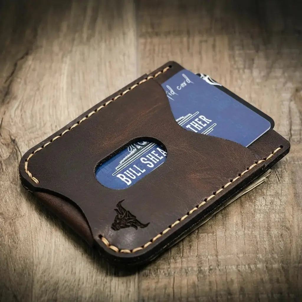 Keller Money Clip back exterior in full-grain leather