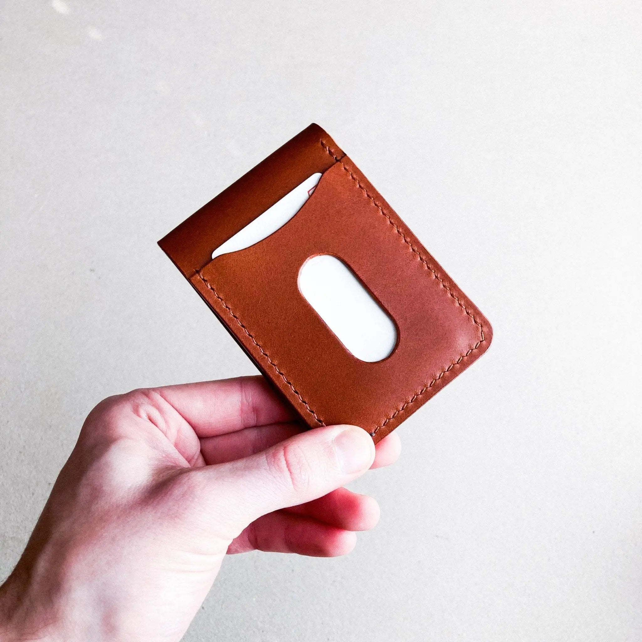 The Kingston by Harland Handmade USA, handmade leather goods detail photo 2