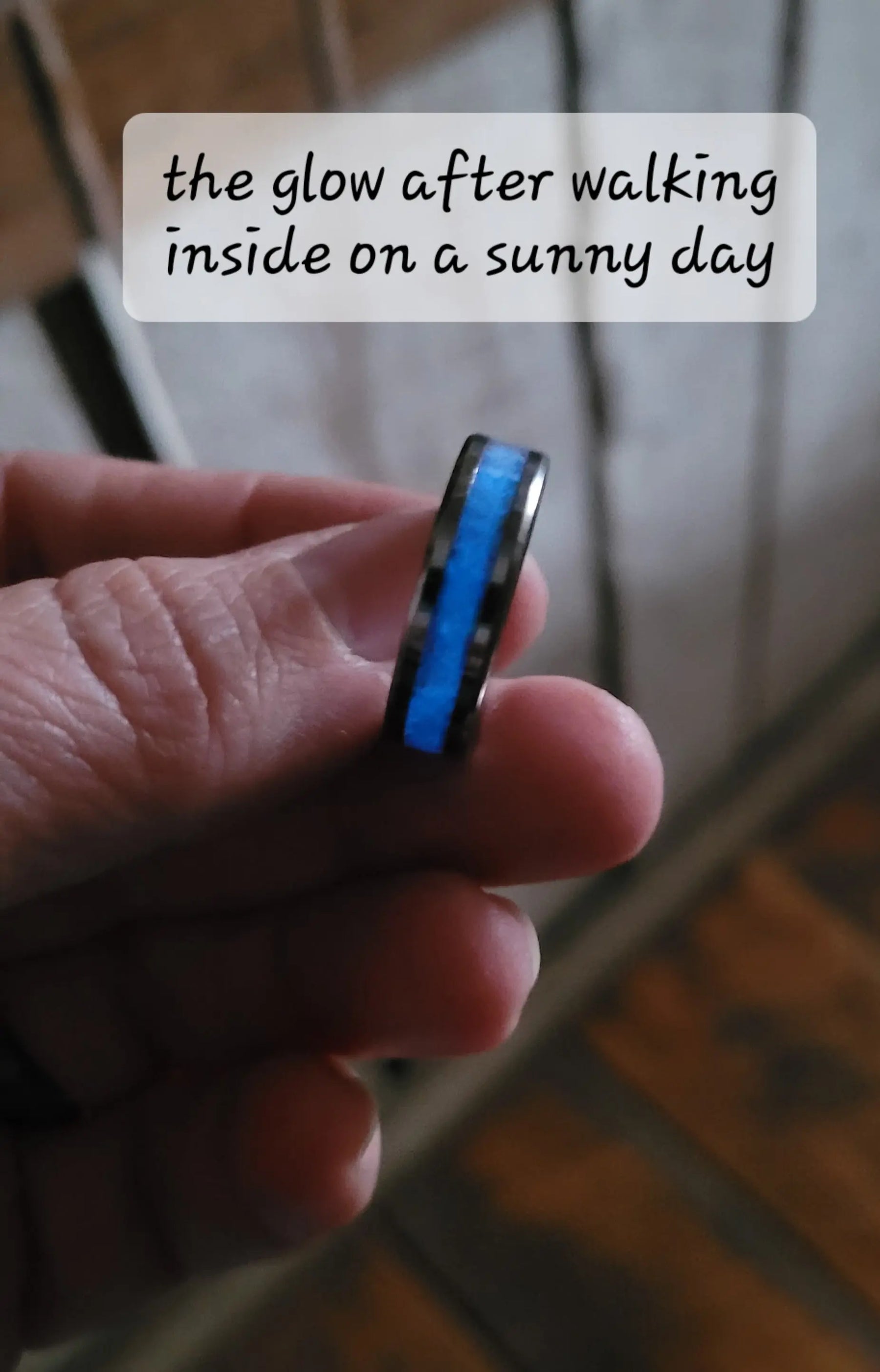 The Little Boy Blue Memorial Ring by Cotton Street Art Company, handmade jewelry detail photo 3