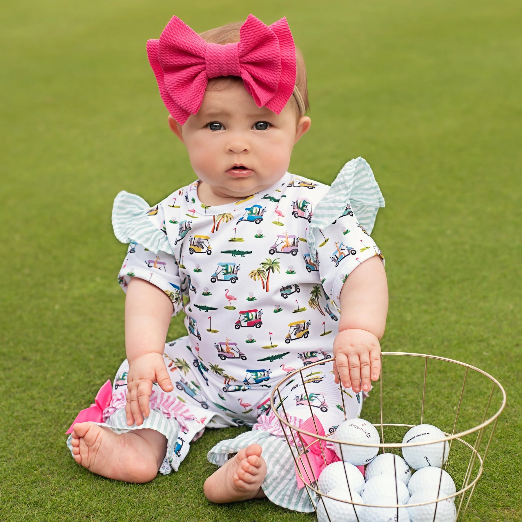 The Palms Girls Golf Romper Seven Lantern Lane